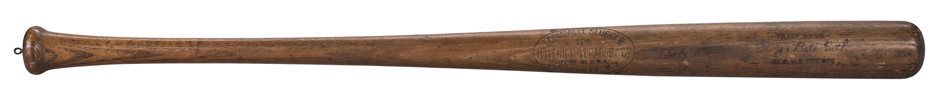 Babe Ruth Autographed Louisville Slugger H&B 125 George Babe Ruth Model Bat (JSA)